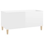vidaXL Table basse Blanc brillant 90x44 5x45 cm Bois d'ingénierie