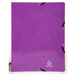 Classeur à élastiques 2 anneaux 15mm Iderama - A4, violet EXACOMPTA