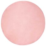 vidaXL Tapis en Fourrure Synthétique de Lapin Olite Rose Ø 120 cm