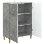 vidaXL Buffet Gris béton 66 x 34 5 x 90 cm Bois d'ingénierie