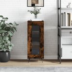 vidaXL Buffet Chêne fumé 34 5x34x90 cm Bois d'ingénierie
