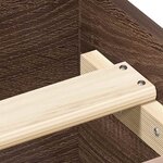 vidaXL Cadre de lit sans matelas chêne marron 140x190 cm