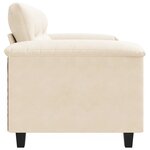 vidaXL Canapé à 2 places Beige 120 cm Tissu microfibre