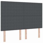vidaXL Tête de lit Gris foncé 144 cm Tissu en velours côtelé