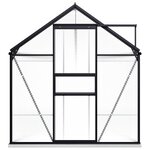 vidaXL Serre avec cadre de base Anthracite Aluminium 9 31 m²