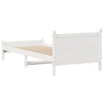 vidaXL Cadre de lit sans matelas blanc 75x190 cm bois de pin massif