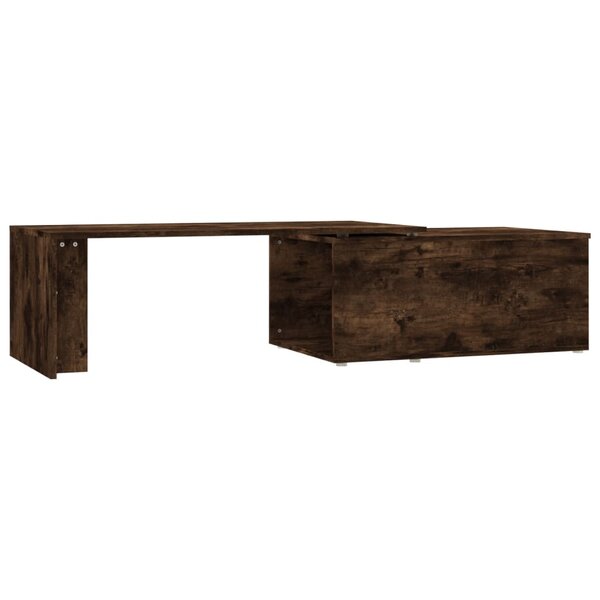 vidaXL Table basse Chêne fumé 150x50x35 cm Bois d'ingénierie
