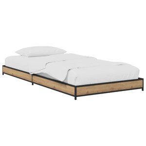 vidaXL Cadre de lit Chêne artisanal 80 x 200 cm Bois d'ingénierie