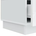 vidaXL Meuble TV Blanc 147 x 34 5 x 27 cm Bois d'ingénierie