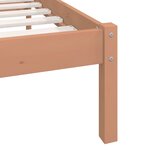 vidaXL Cadre de lit Marron miel Bois pin massif 150x200 cm Très grand