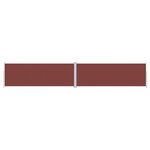 vidaXL Auvent latéral rétractable Marron 180x1000 cm