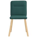 vidaXL Chaises à manger lot de 4 vert foncé tissu