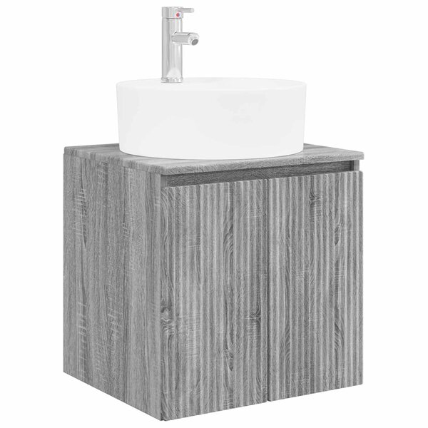 vidaXL Vanité de lavabo mural Sonoma gris 49 5 x 44 5 x 65 cm
