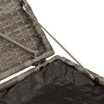 vidaXL Tabourets jardin coussins lot de 2 gris 40x40x43 cm poly rotin
