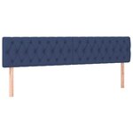 vidaXL Sommier à lattes de lit avec matelas bleu 120x190 cm tissu
