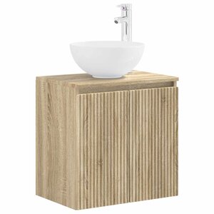 vidaXL Vanité de lavabo mural Chêne Sonoma 49 5 x 35 x 63 cm