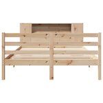 vidaXL Lit bibliothèque sans matelas 135x190 cm bois de pin massif