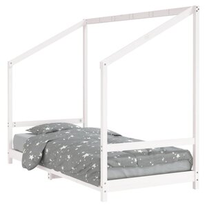vidaXL Cadre de lit pour enfants blanc 90x190 cm bois de pin massif