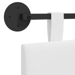 vidaXL Tête de lit suspendue Blanc Tissu
