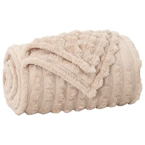 vidaXL Jeté Beige 200 x 150 cm Toison