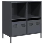 vidaXL Buffet anthracite 68x39x73 5 cm acier laminé à froid