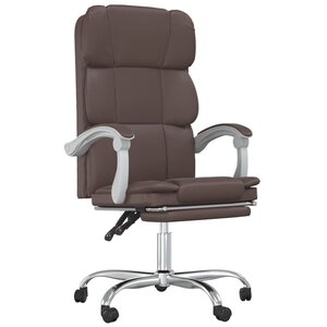 vidaXL Fauteuil inclinable de bureau Marron Similicuir