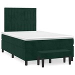 vidaXL Sommier à lattes de lit avec matelas vert foncé 120x190 cm