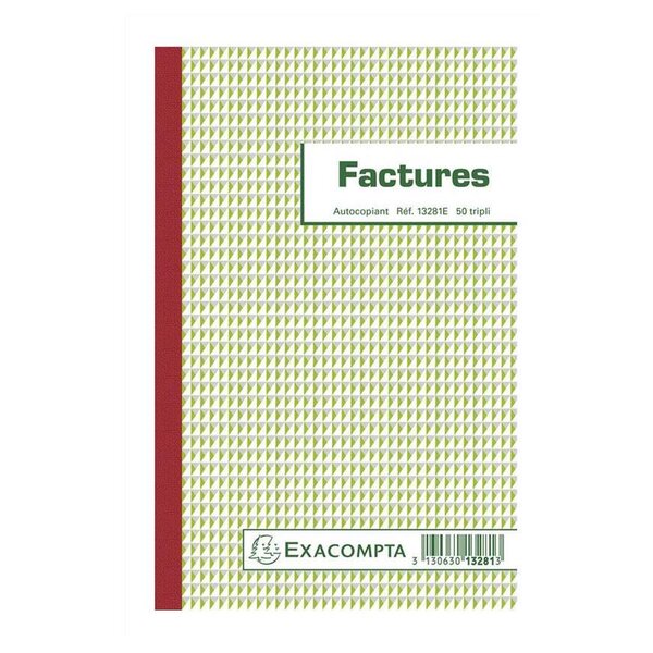 Manifold Factures 21x13 5cm 50 feuillets tripli autocopiants x 10 EXACOMPTA