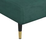 vidaXL Chaise longue vert foncé velours