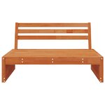vidaXL Sofa de jardin milieu Bois de Pin Massif Brun Ciré