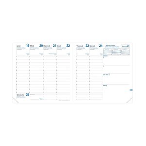 Agenda exécutif couv plast grainée noir 16 x 16 cm quovadis