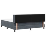 vidaXL Lit à ressorts avec matelas Gris foncé 200 x 180 cm Polyester