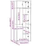 vidaXL Armoire de rangement blanc 70x42 5x225 cm bois d'ingénierie