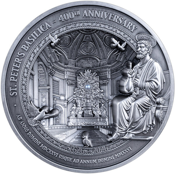 Monnaie ST PETERS BASILICA 400 Anniversaire Argent 10$ Samoa 2026 (PRÉCOMMANDE)