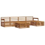 vidaXL Ensemble de canapés d'extérieur 6 Pièces Naturel