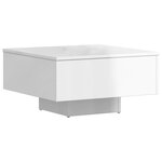 vidaXL Table basse blanc brillant 60x60x31 5 cm bois d'ingénierie