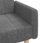 vidaXL Canapé-lit à 2 places gris clair tissu