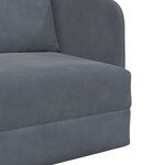 vidaXL Canapé-lit de sol 2-en-1 gris foncé 65x80x83 cm en velours