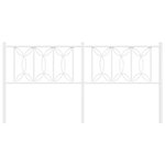 vidaXL Tête de lit métal blanc 180 cm