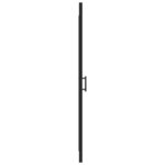 vidaXL Porte de douche 91x195 cm Verre trempé demi-dépoli Noir