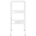 vidaXL Cadre de lavabo de salle de bain Blanc 40x38x83 cm Fer