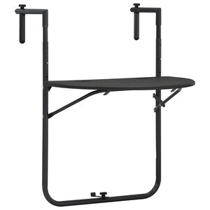 vidaXL Table de balcon Marron 60x64x83 5 cm Plastique Aspect de rotin