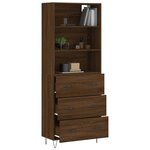 vidaXL Buffet haut Chêne marron 69 5x34x180 cm Bois d'ingénierie