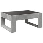 vidaXL Table basse avec LED infini gris béton 70x53x30 cm