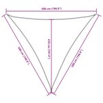 vidaXL Voile de parasol tissu oxford triangulaire 5x5x5 m crème