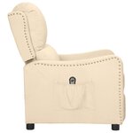 vidaXL Fauteuil inclinable électrique Crème Tissu