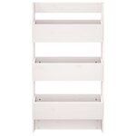 vidaXL Jardinière murale 3 niveaux 60x18 5x110 cm blanc pin massif