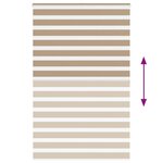 vidaXL Store zèbre marron sable largeur du tissu 140 9 cm polyester