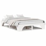 vidaXL Cadre de lit Blanc 207 x 157 x 30 cm Bois massif en pin