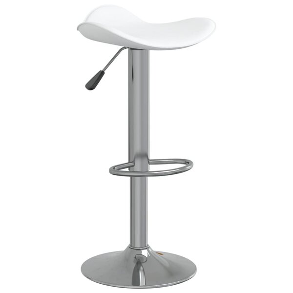 vidaXL Tabouret de bar Blanc Acier chromé et cuir artificiel